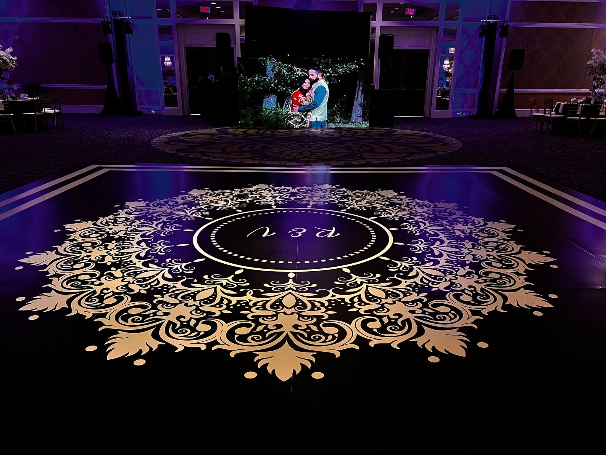 Custom dance floor wrap for events